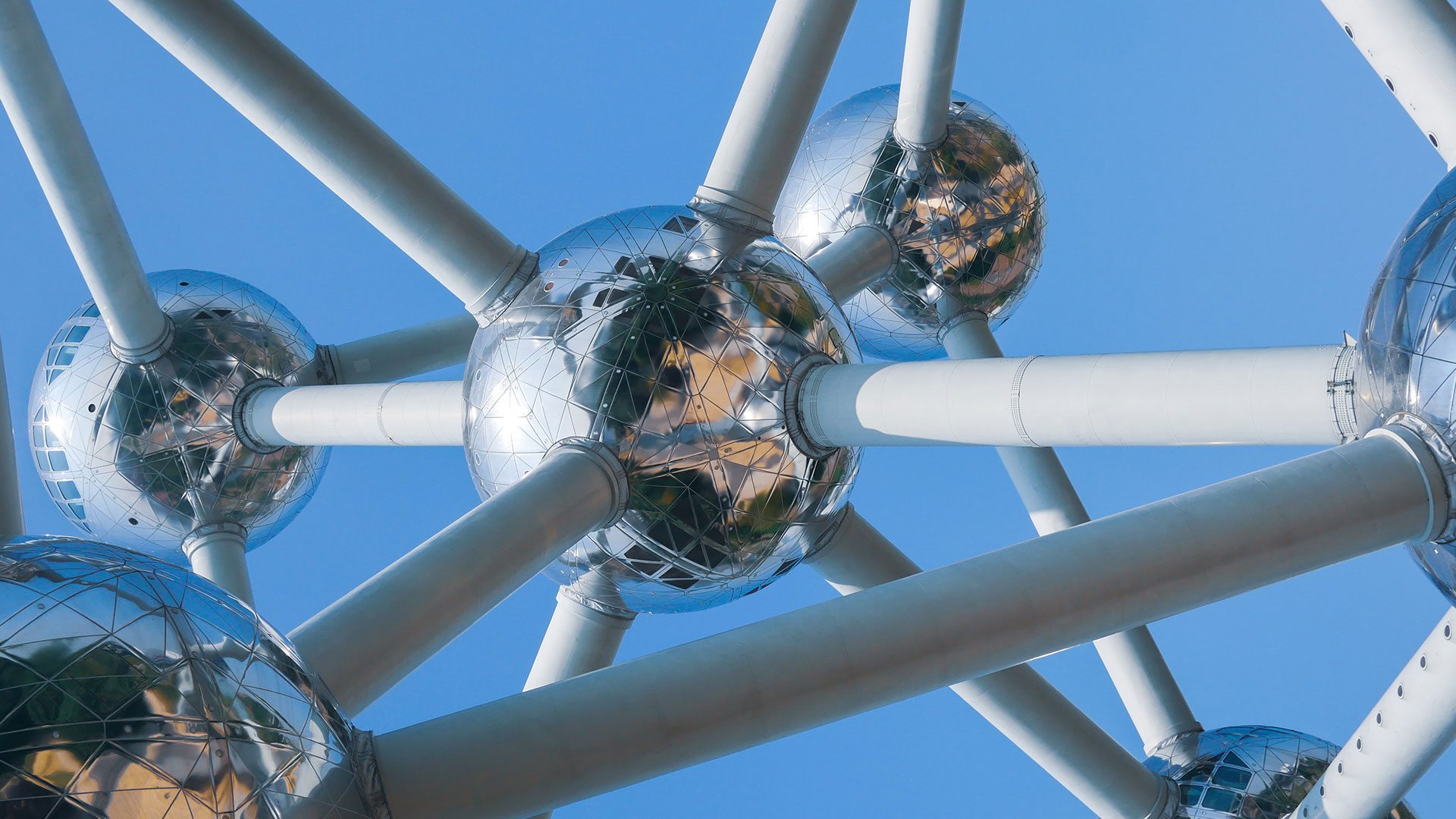 Atomium, in Brussels (a visual symbol of scientific progress and connection, in Europe)