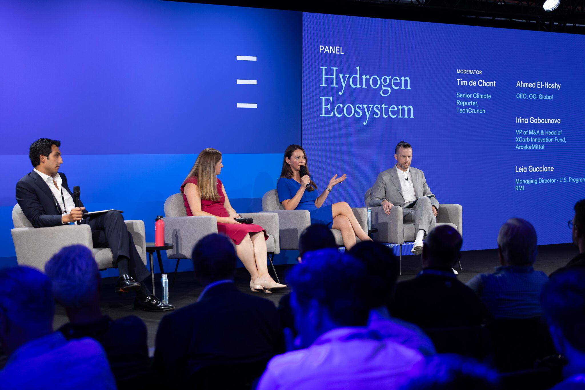 “Panelists discuss the hydrogen ecosystem at the Breakthrough Energy Summit.